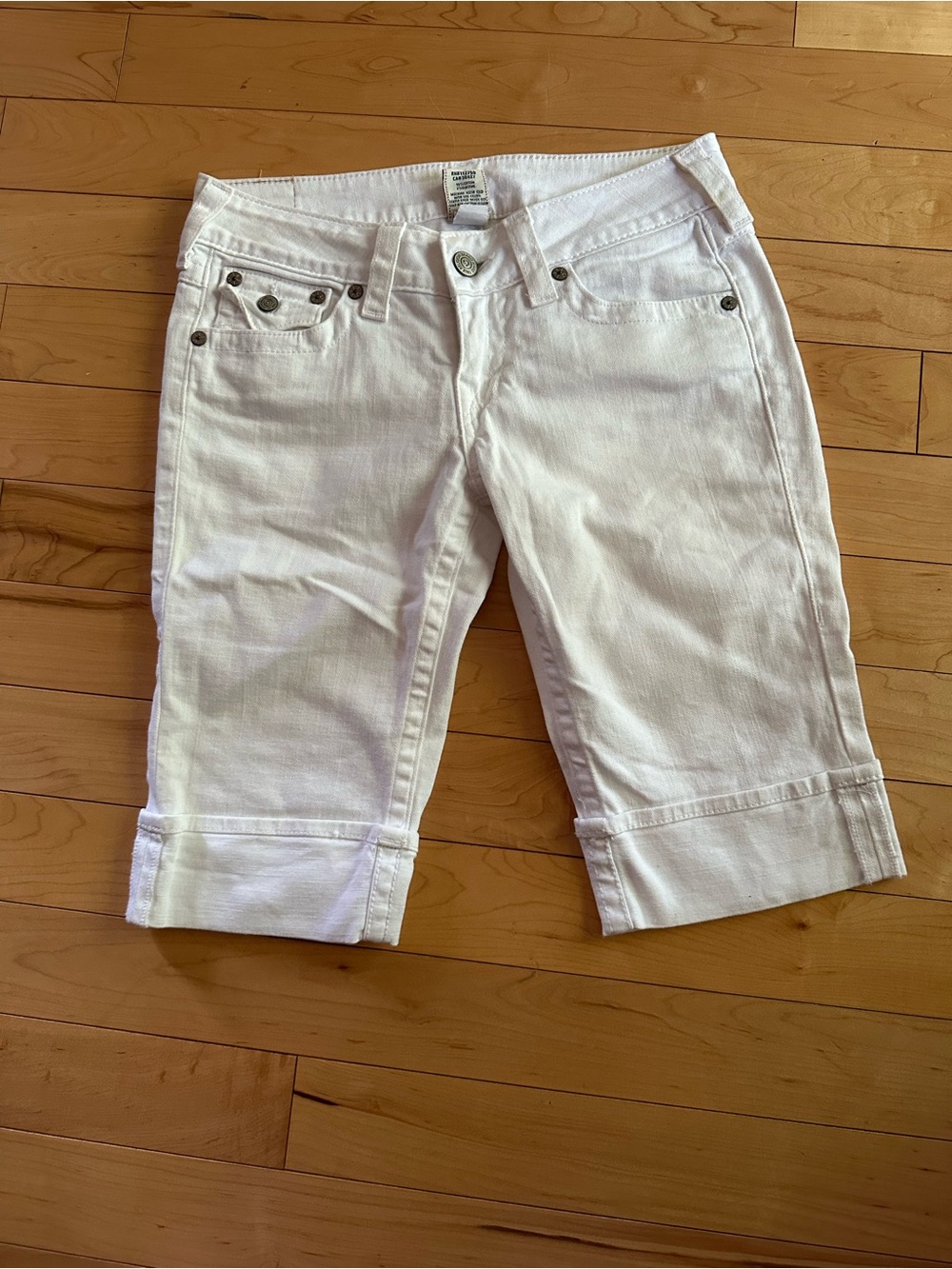 True Religion White Women's Bermuda Shorts